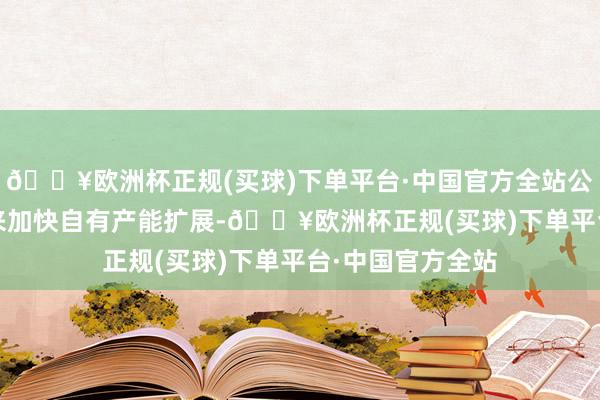 🔥欧洲杯正规(买球)下单平台·中国官方全站公司自2022年以来加快自有产能扩展-🔥欧洲杯正规(买球)下单平台·中国官方全站