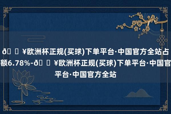 🔥欧洲杯正规(买球)下单平台·中国官方全站占总成交额6.78%-🔥欧洲杯正规(买球)下单平台·中国官方全站