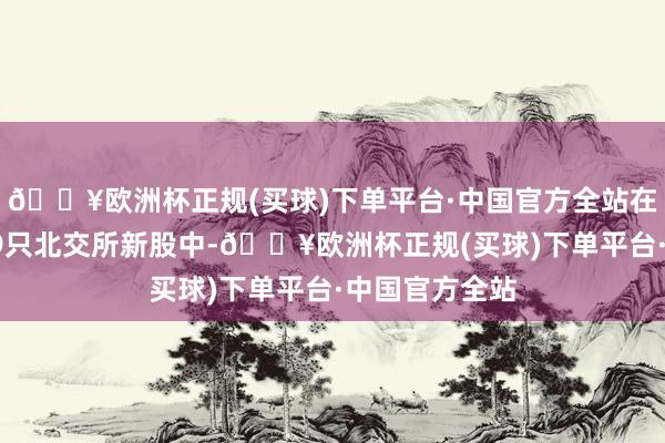 🔥欧洲杯正规(买球)下单平台·中国官方全站在本年上市的19只北交所新股中-🔥欧洲杯正规(买球)下单平台·中国官方全站
